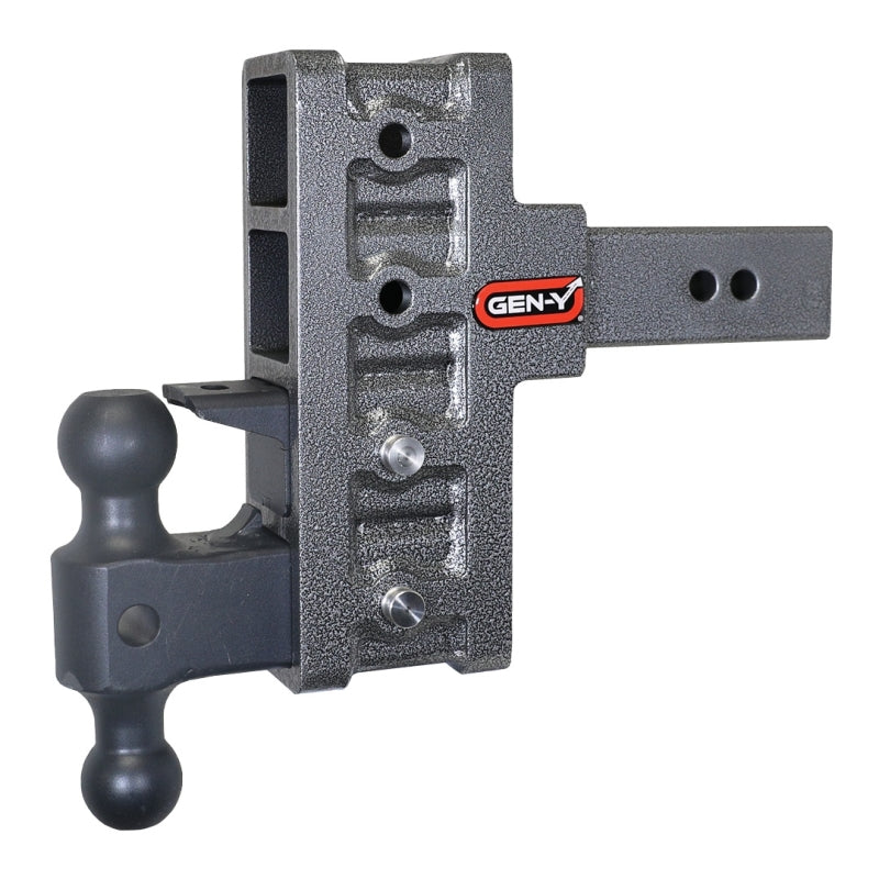 Gen-Y Mega Duty 2.5in Shank 6in Offset Drop 21K Hitch w/GH-061 Dual-Ball/GH-062 Pintle Lock GH-924