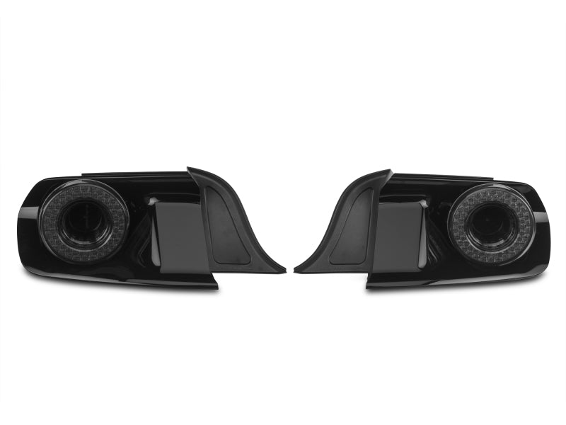 Raxiom 15-22 Ford Mustang Halo LED Tail Lights - Gloss Black Housing (Smoked Lens) 393827