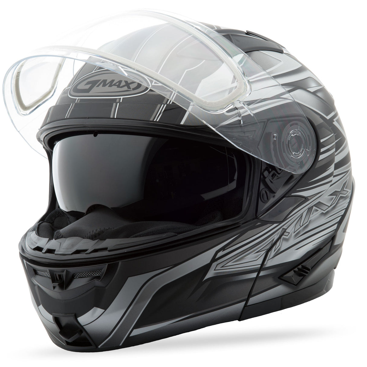 GMAX Gm-64s Modular Helmet Carbide Matte Black/Dark Silver 3x G2641559 TC-17