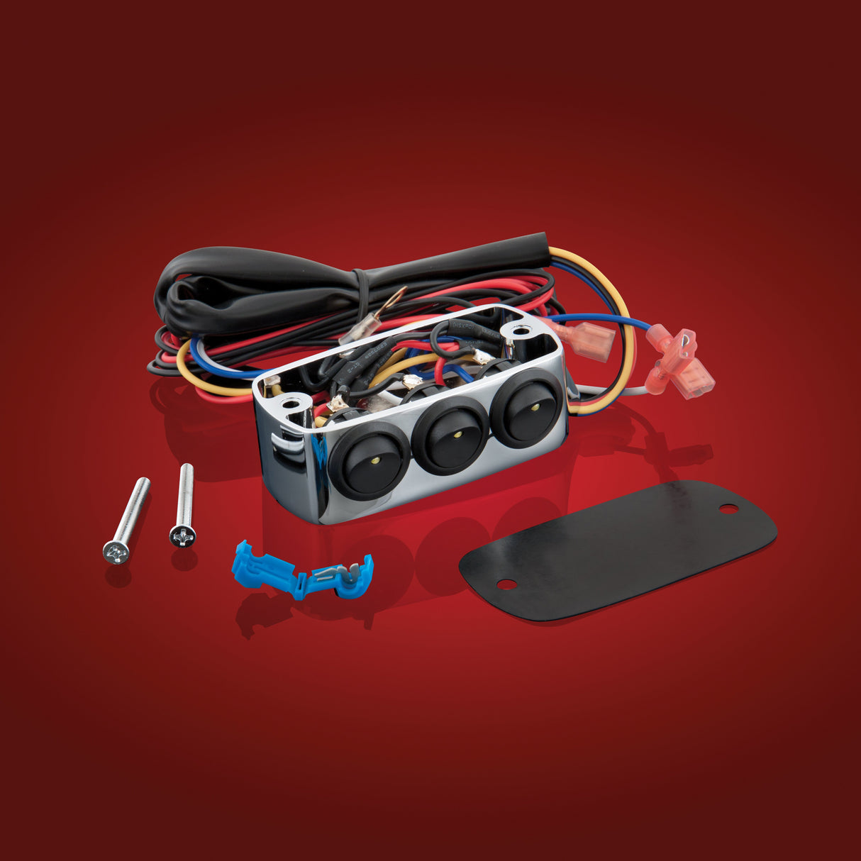 SHOW CHROME (new) Switch Block Clutch Side Chrome 52-605LA