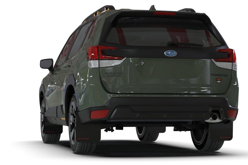 Rally Armor 2022 Subaru Forester (Incl. Wilderness) UR Black Mud Flap w/ Wild Orange Logo MF82-UR-BLK/WOR