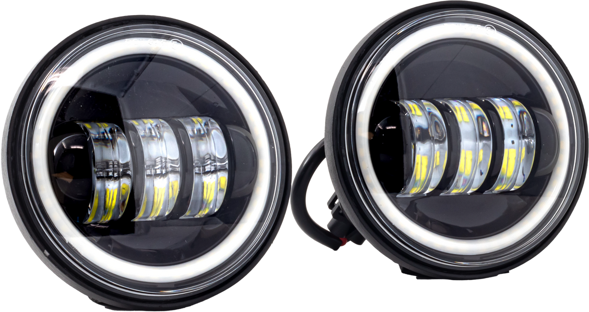 LETRIC LIGHTING CO4.5" Led Passing Lights Halo BlackLLC-LPL-BH