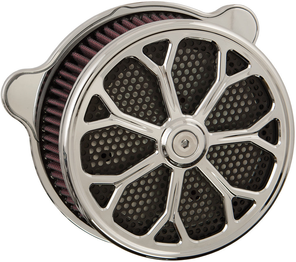 HARDDRIVE Air Cleaner Revolver Chrome Fl Flht Throttle By Wire F2122C-ACTBW