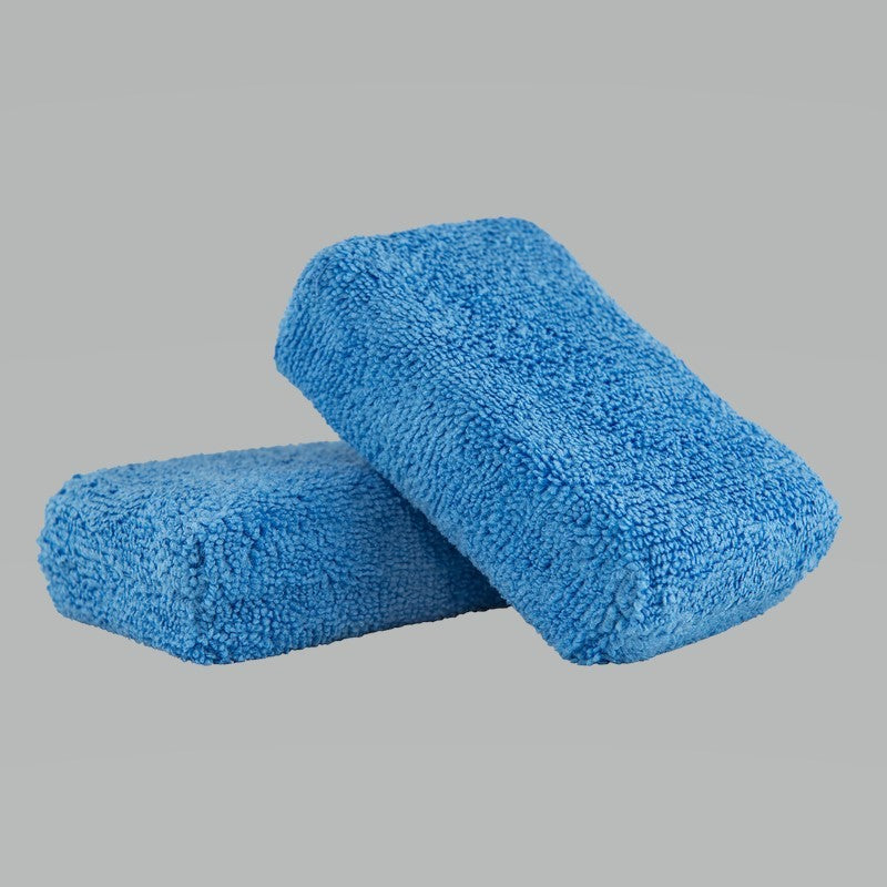 Chemical Guys Premium Grade Microfiber Applicators - 2in x 4in x 6in - Blue - 2 Pack MIC_292_02
