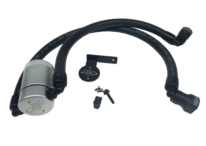 J&L 11-17 Ford F-150 5.0L / 11-14 Ford F-150 6.2L Driver Side Oil Separator 3.0 - Clear Anodized 3016D-C