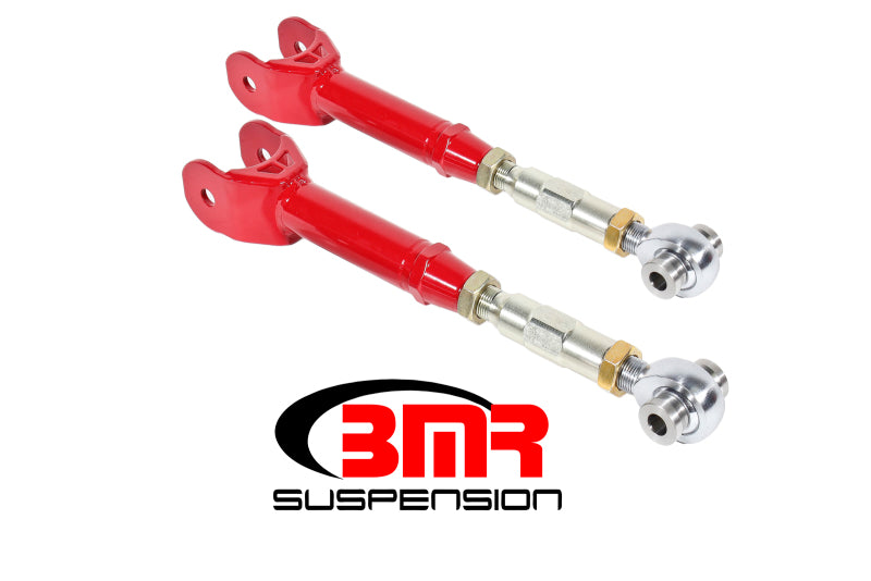 BMR 16-17 6th Gen Camaro Lower Trailing Arms w/ On-Car Adj. Rod Ends - Red TCA061R