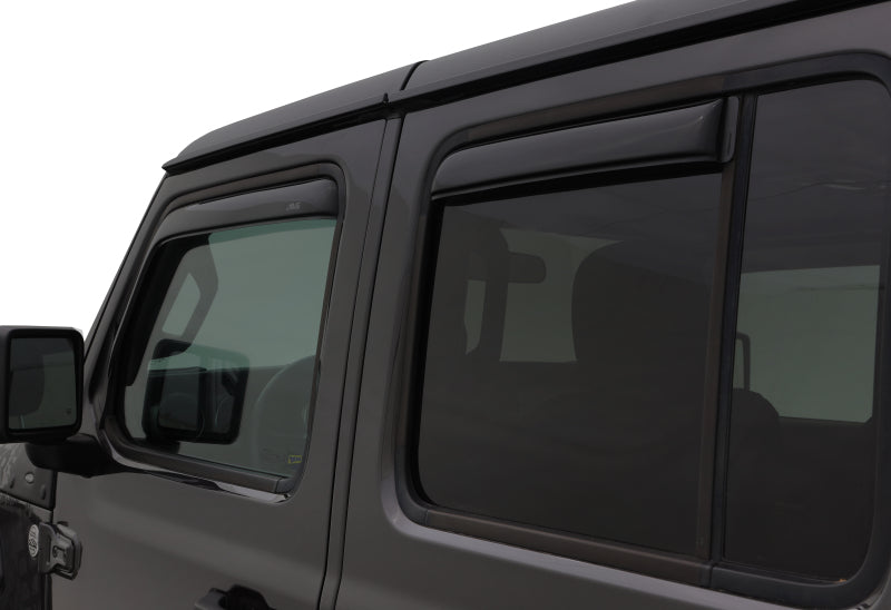 AVS 2018 Jeep Wrangler Unlimited (4-Door) Ventvisor In-Channel Window Deflectors 4pc - Smoke 194811