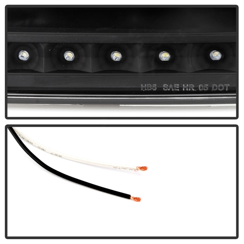 Xtune Ford F150 97-03 Crystal Headlights w/ Clear LED Corners Black HD-ON-FF15097-LED-SET-BK 5014184