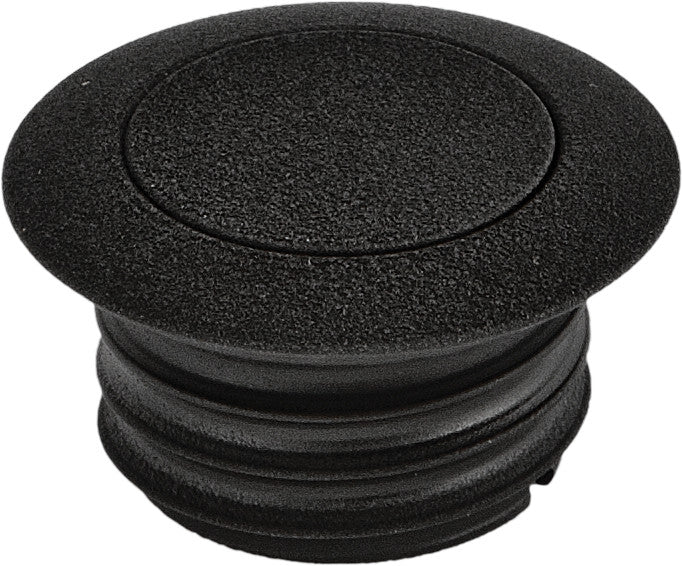 HARDDRIVE Gas Cap Pop-Up Screw-In Smooth Vented Wrinkle Black 03-0328B-A