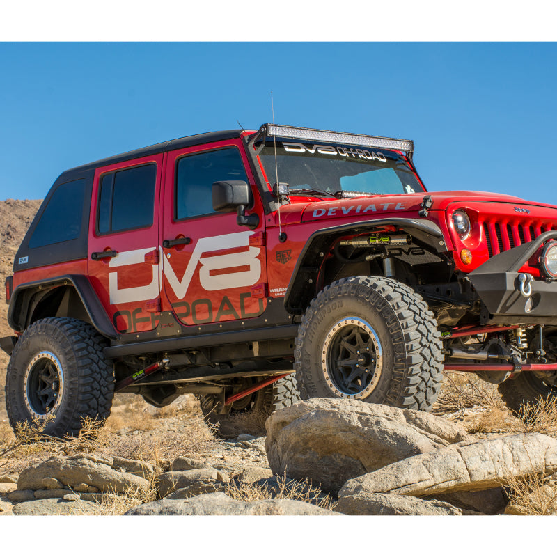 DV8 Offroad 07-18 Jeep Wrangler JK Front & Rear Flat Tube Fenders FENDB-02