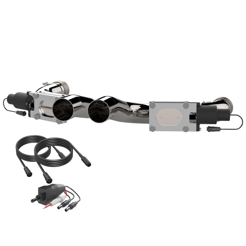 QTP 15-19 Dodge Challenger/Charger 6.2L/6.4L 304SS Aggressor Cutout Dual Mid Pipes 530115