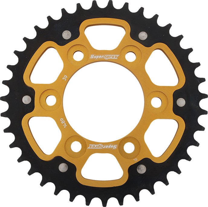 SUPERSPROX Rear Stealth Sprocket Alu/Stl 39t-525 Gld Kaw RST-1489-39-GLD