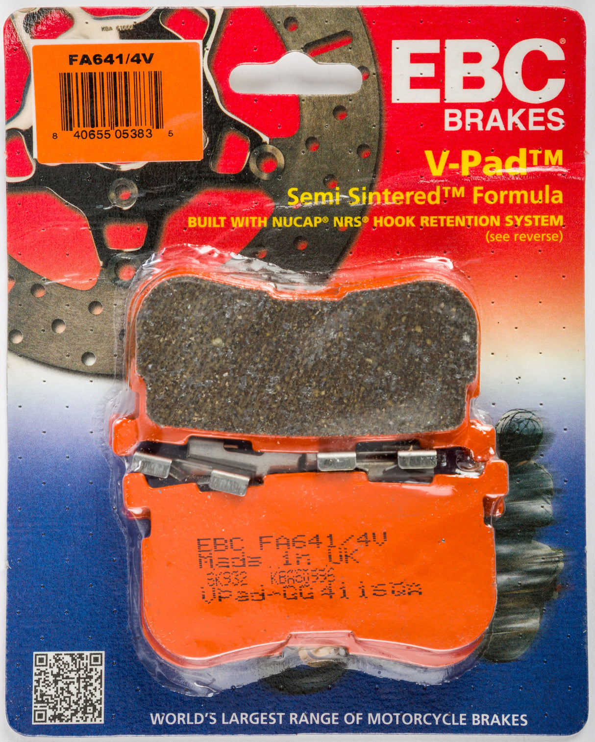 EBC Brake Pads Fa641/4v Semi-Sintered V Series FA641/4V