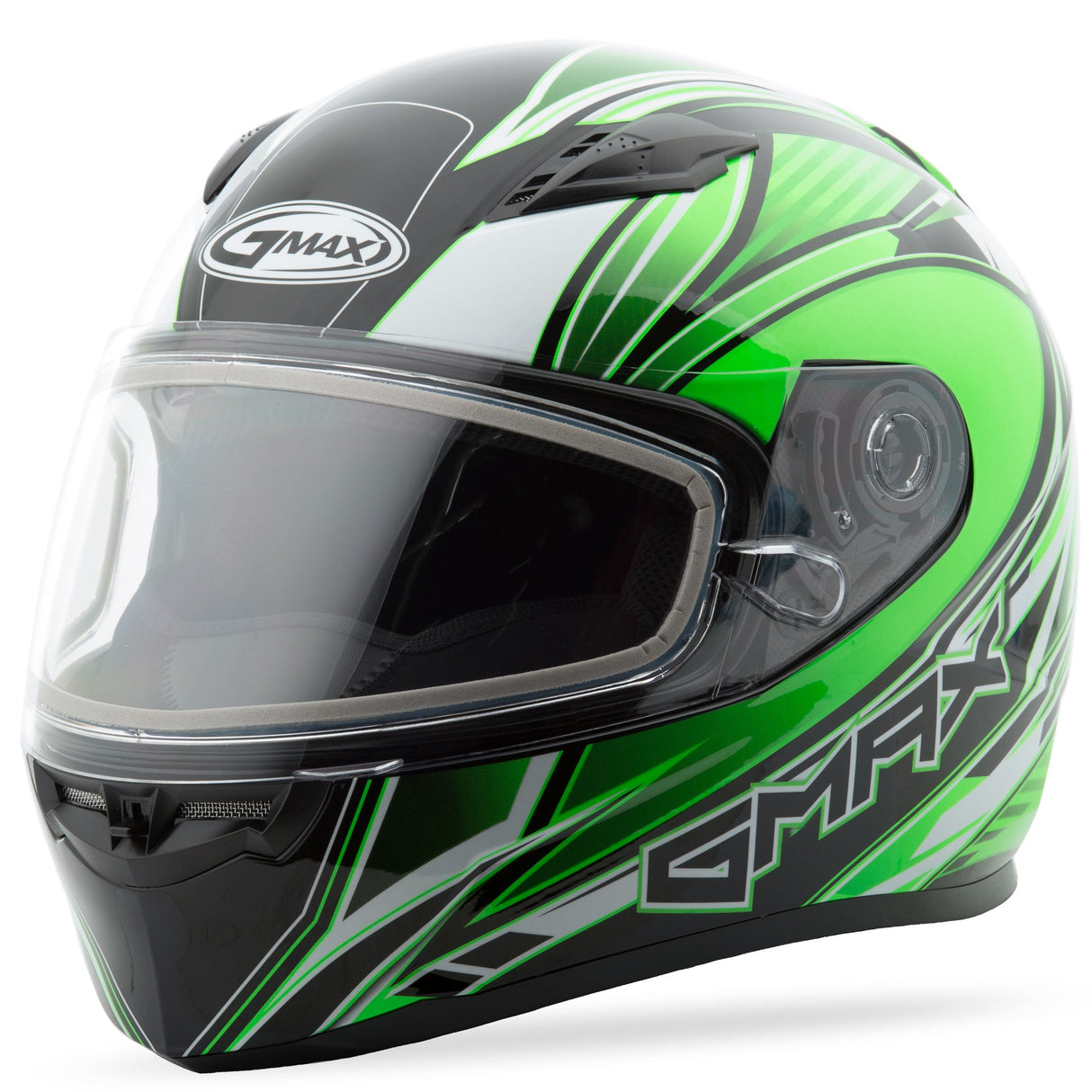 GMAX Ff-49 Full-Face Sektor Snow Helmet Hi-Vis Green/Wht/Blk Xs G2491673 TC-23