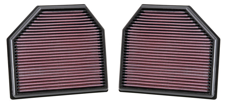 K&N Replacement Air Filter for 11-14 BMW M5/M6 4.4L V8 / 2015 M4/M3 3.0L I6 (2 per box) 33-2488