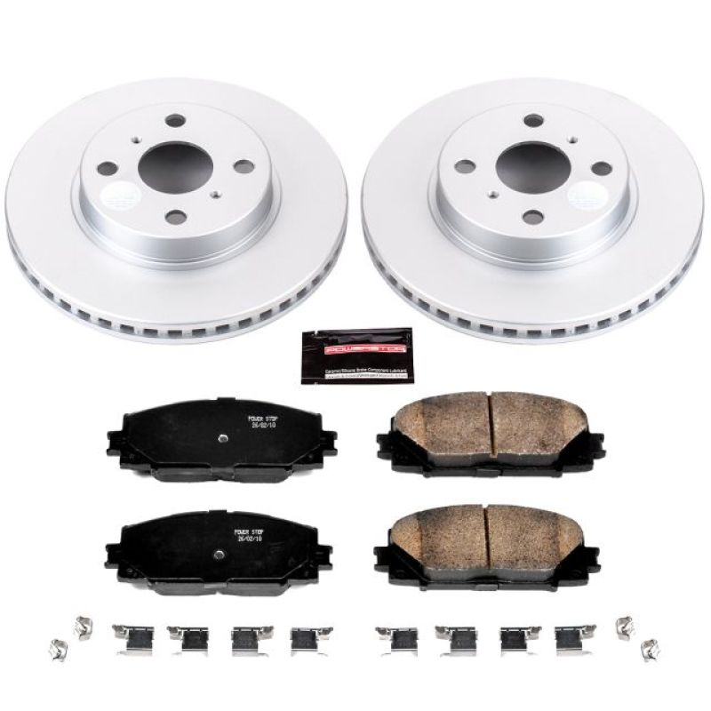 Power Stop 2013 Scion iQ Front Z17 Evolution Geomet Coated Brake Kit CRK5863