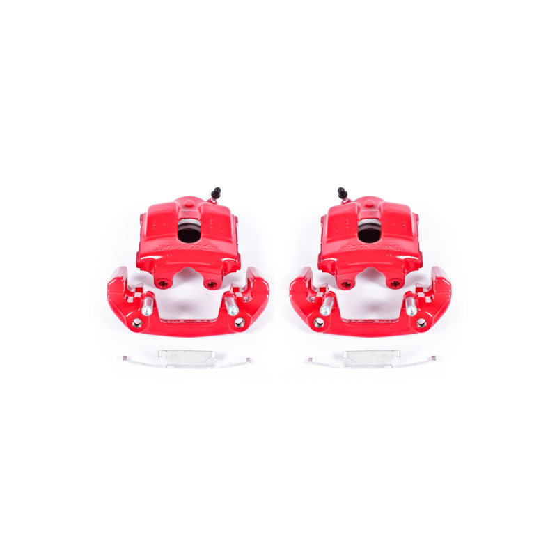 Power Stop 92-98 BMW 318i Front Red Calipers w/Brackets - Pair S1618