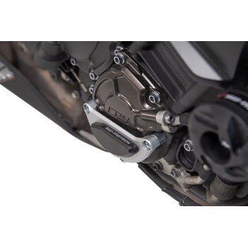 SW-MOTECH Engine Case Protector - Black/Silver - Yamaha - MT-10 2018-2024 MSS.06.564.10000
