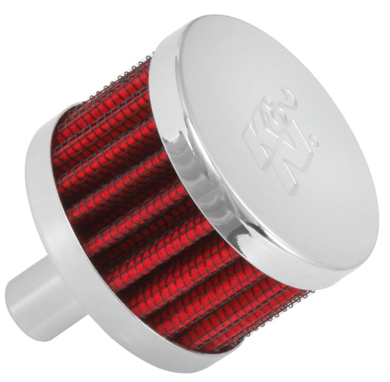 K&N Steel Base Chrome Top Crankcase Vent Filter 1/2in. Vent / 2in. OD / 1-1/2in. Height 62-1015