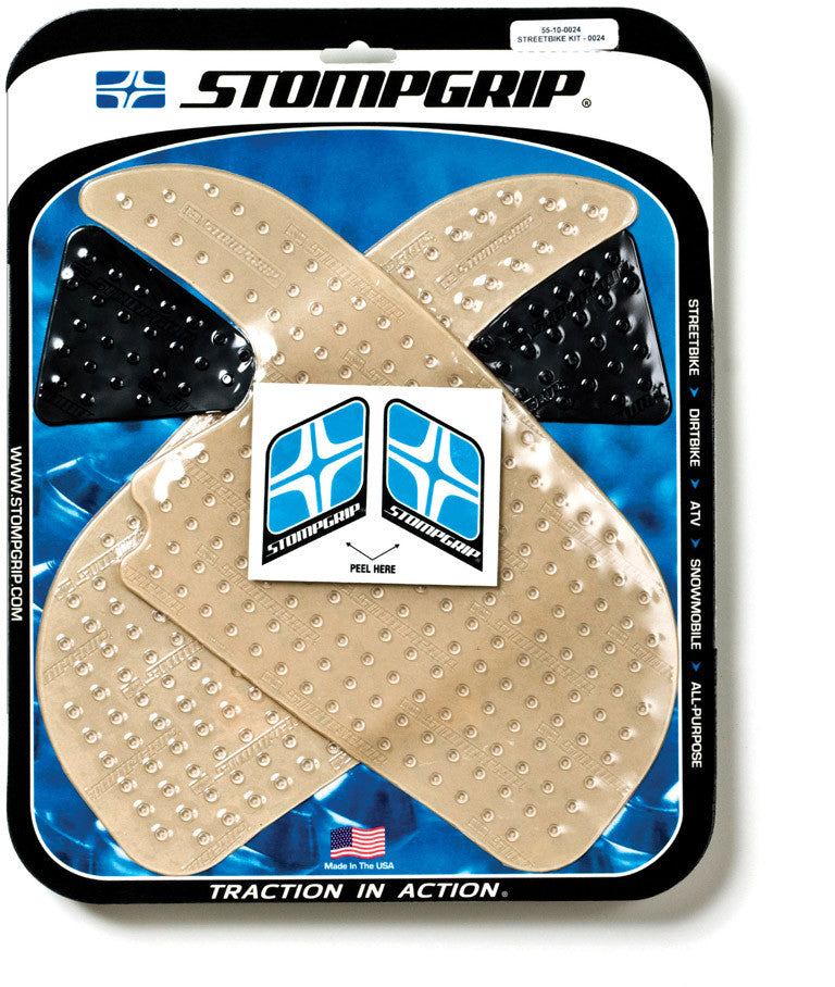 STOMPGRIP Tank Pad Kit Volcano Clear/Black 55-10-0024H