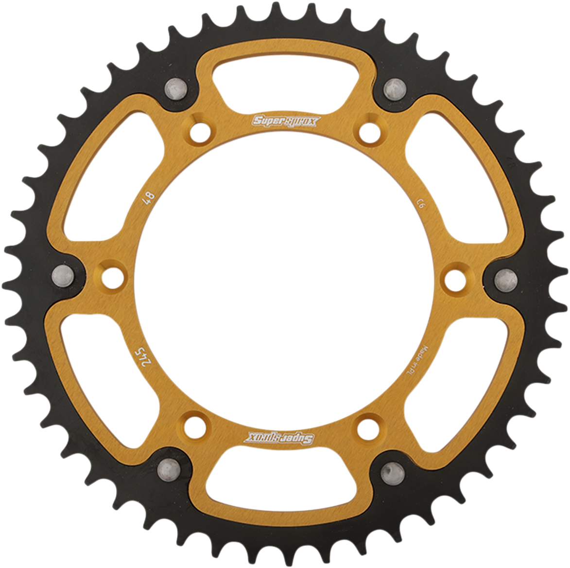 SUPERSPROX Stealth Rear Sprocket - 48 Tooth - Gold - Yamaha RST-245-48-GLD