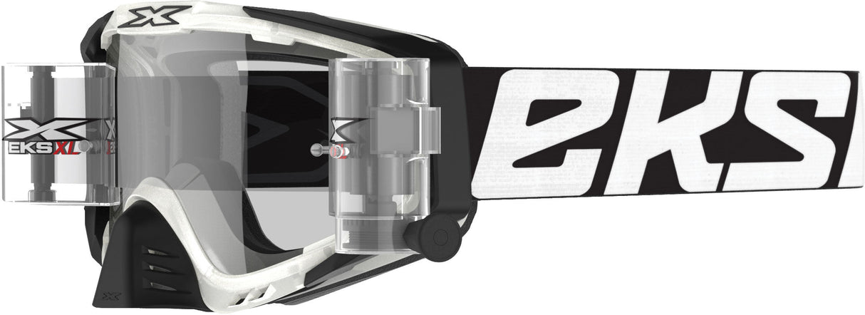 EKS BRAND Goggle Eks-S Xl Clear/Black W/Clear Lens Zip Off System 067-10990
