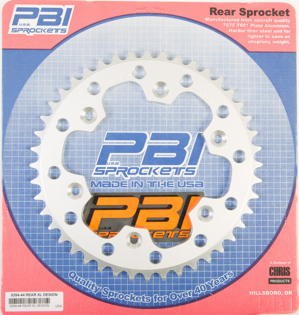 PBIRear Sprocket Aluminum 44t-520 Hus/Husq/Ktm5254-44-3