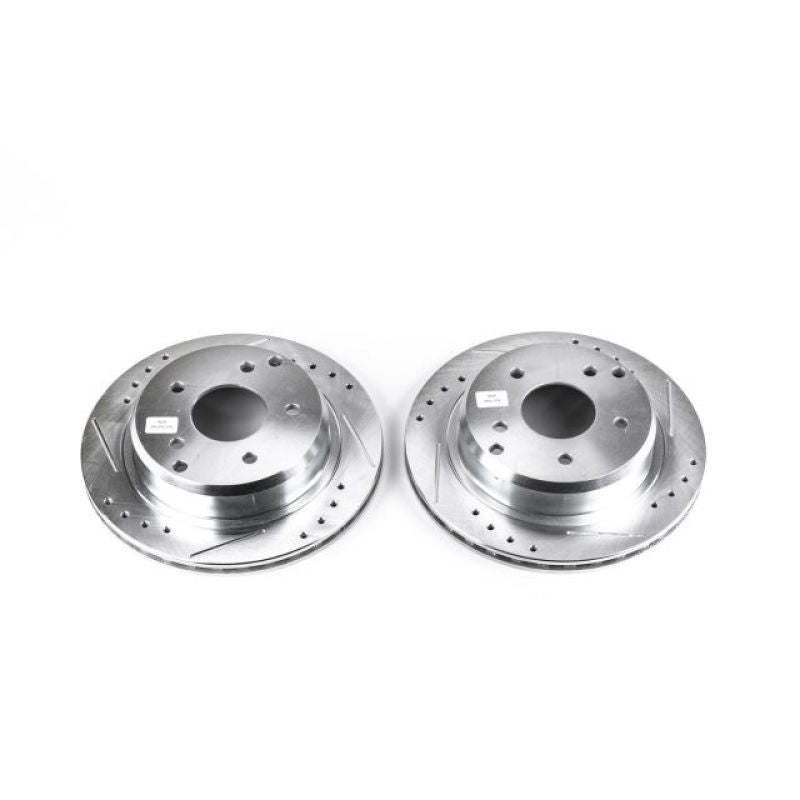 Power Stop 84-87 Chevrolet Corvette Rear Evolution Drilled & Slotted Rotors - Pair AR8221XPR