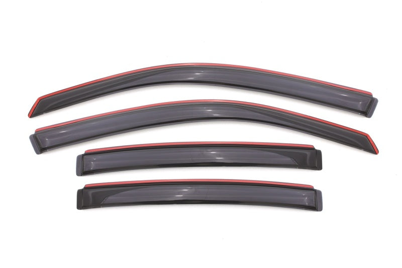 AVS 08-14 Dodge Avenger Ventvisor In-Channel Front & Rear Window Deflectors 4pc - Smoke 194065