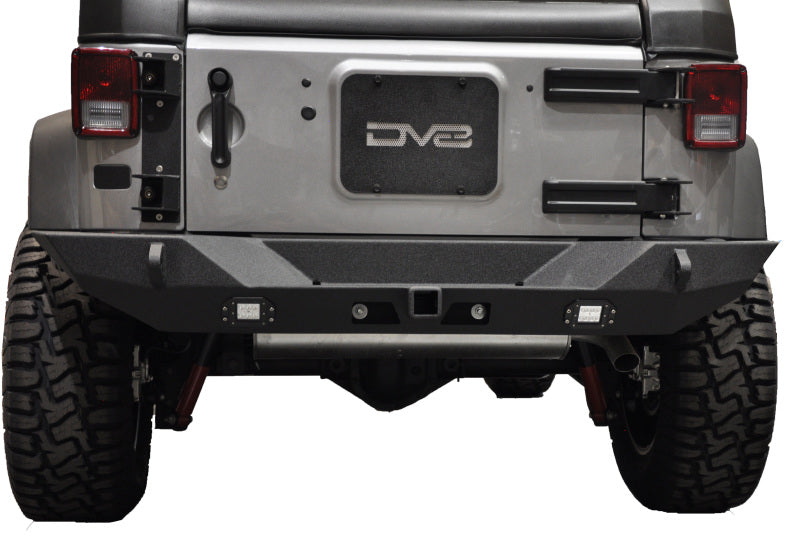 DV8 Offroad 07-18 Jeep Wrangler JK Full Length Rear Bumper w/ Lights RBSTTB-10