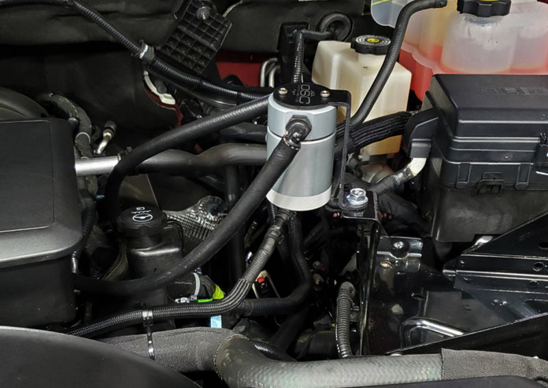 J&L 20-24 Chevy Silverado/GMC Sierra 2500/3500 6.6L Drivers Side Oil Separator 3.0 - Clear Anodi 3089D-C