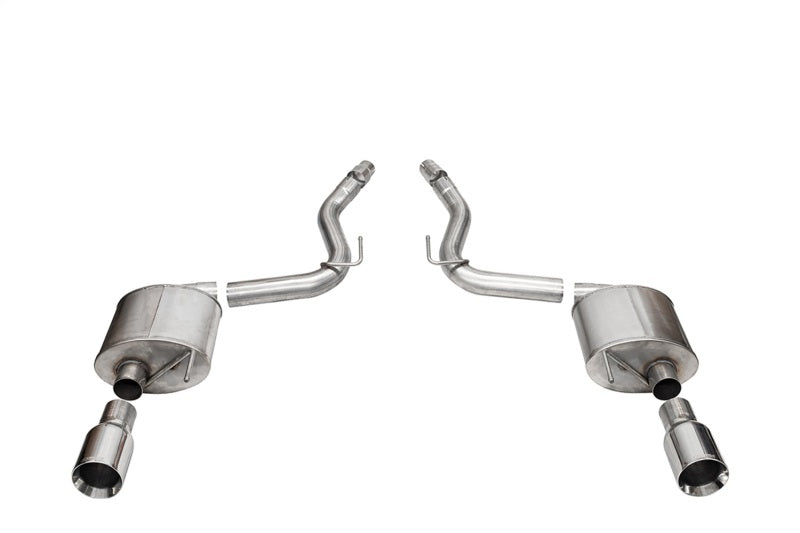 Corsa 24 Ford Mustang GT Touring Axle-Back Ex.Sys 3.0in Dual Rear Exit w/4.5in Straight Cut Tips 21257