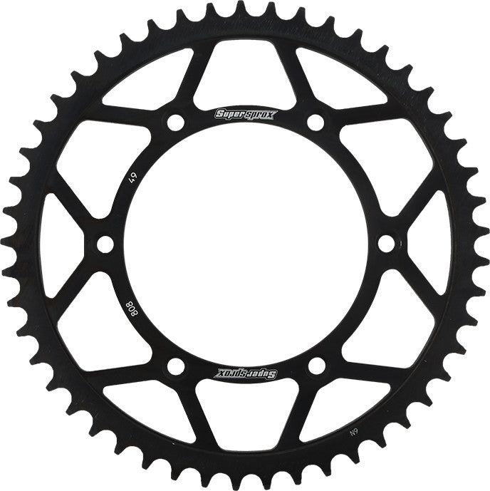 SUPERSPROX Rear Sprocket Steel 49t-520 Blk Suz RFE-808-49-BLK