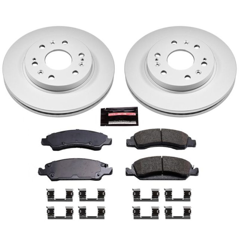 Power Stop 08-19 Cadillac Escalade Front Z17 Evolution Geomet Coated Brake Kit CRK2069