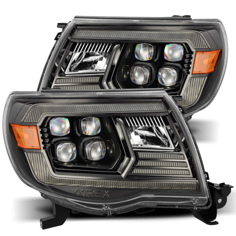 AlphaRex 05-11 Toyota Tacoma NOVA LED Projector Headlights Plank Style Black w/Activation Light/DRL 880744