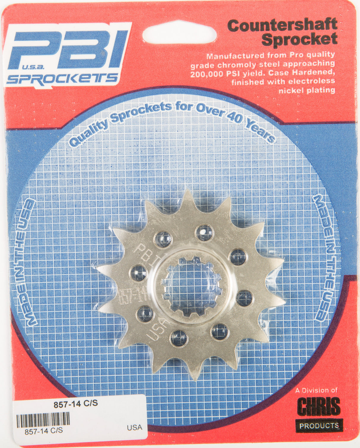 PBIFront Cs Sprocket Steel 14t-520 Hus/Husq857-14
