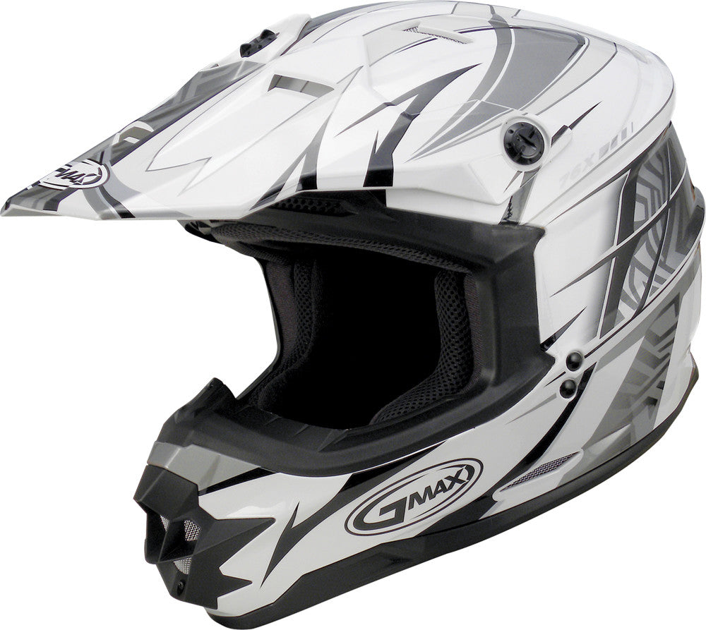 GMAX Gm-76x Player Helmet White/Black/Silver 2x G3761438 TC-15