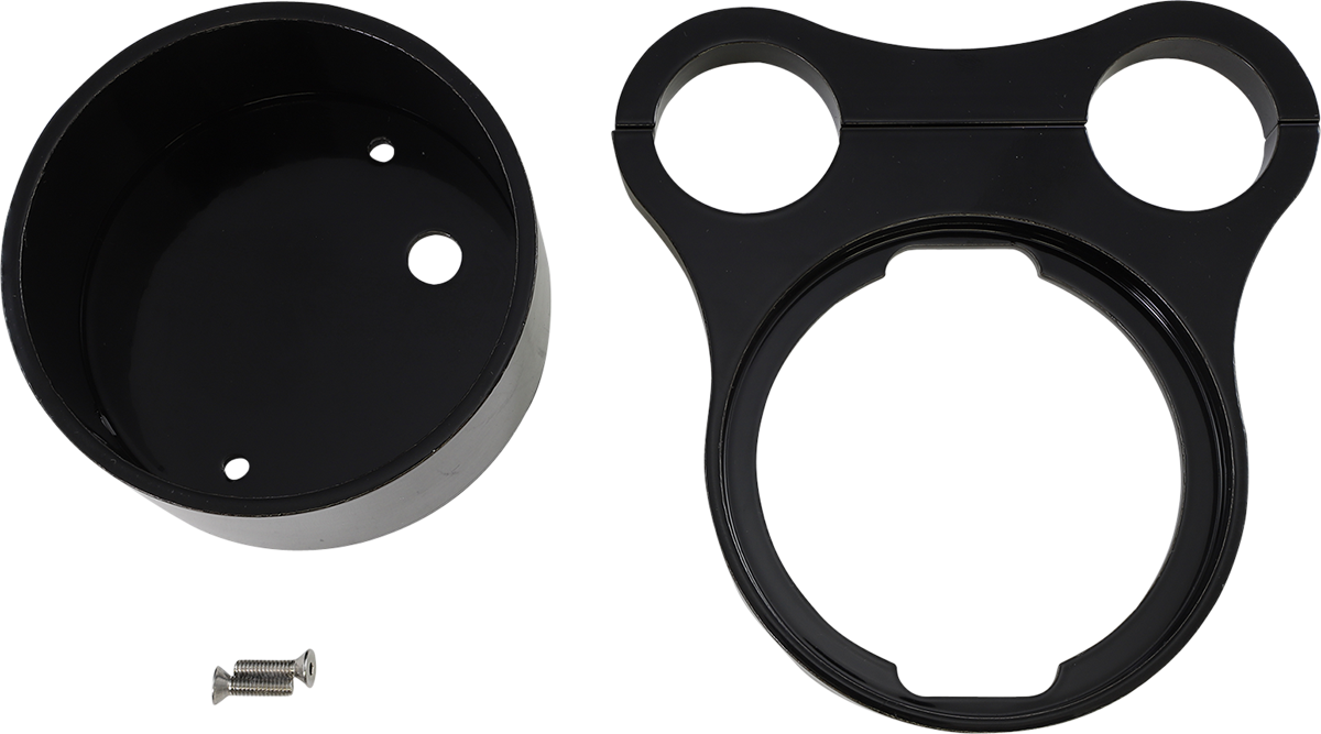 DRAG SPECIALTIES Soporte de calibre de barra en T de 1,5" - Negro plano - Para calibre OEM 2210-0563