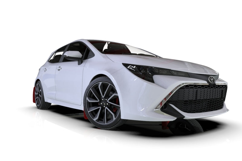 Rally Armor 18-22 Toyota Corolla Hatchback Red UR Mud Flap w/ White Logo MF67-UR-RD/WH
