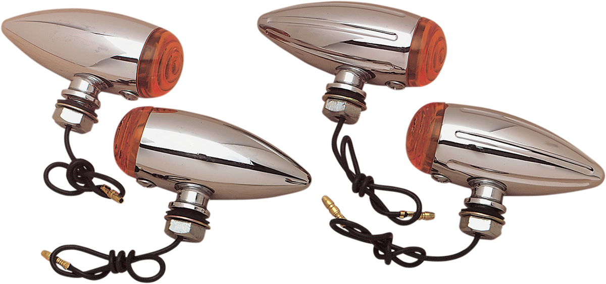 DRAG SPECIALTIES Luces marcadoras LED tipo bala - Lisas - Ámbar 20-6589SA-BC202