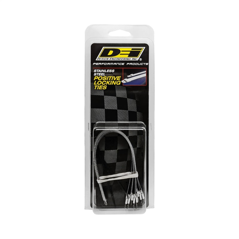 DEI Stainless Steel Positive Locking Tie 1/2in (12mm) x 9in - 8 per pack 10211