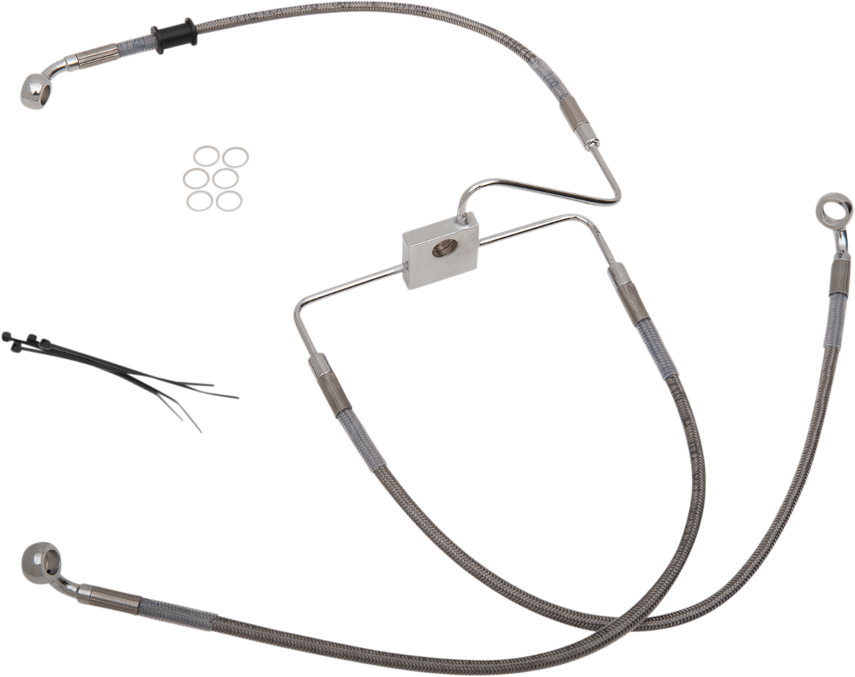 DRAG SPECIALTIES Línea de freno - Delantero (superior) - Acero inoxidable 618566