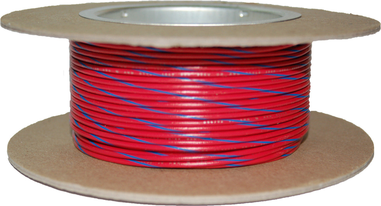 NAMZ CUSTOM CYCLE#18-Gauge Red/Blue Stripe 100' Spool Of Primary WireNWR-26-100