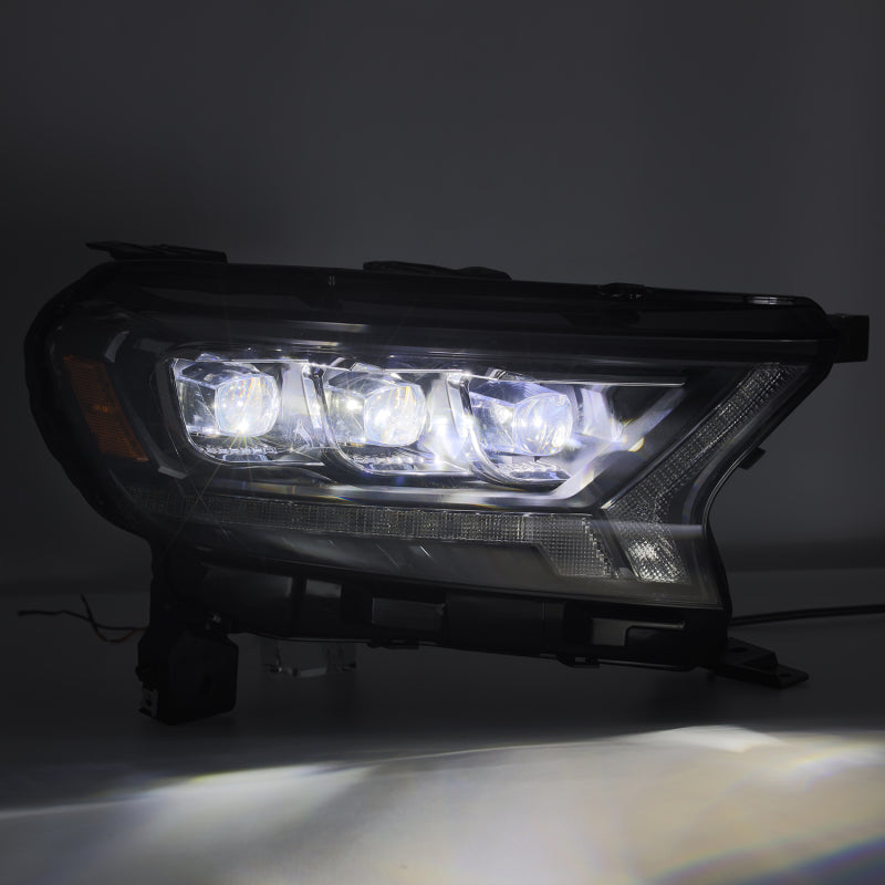 AlphaRex 19-21 Ford Ranger NOVA LED Proj Headlight Plnk Style Alpha Blk w/Activ Light/Seq Signal/DRL 880123