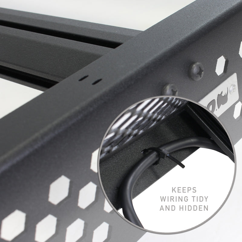 Go Rhino 19-23 Chevrolet/GMC Silverado/Sierra 1500 CC Ceros Low Profile Roof Rack - Tex. Blk 5933110T