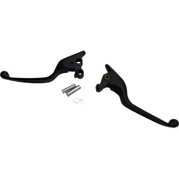 DRAG SPECIALTIES Lever Set - Narrow - Black 0610-2322