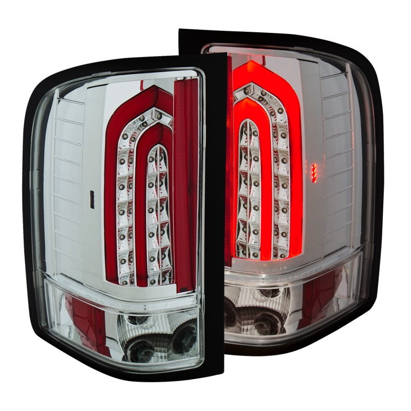 ANZO 2007-2013 Chevrolet Silverado 1500 LED Taillights Chrome 321341