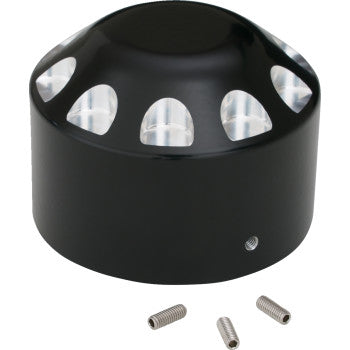 SHOW CHROME Axle Nut Cover - Black 44-105