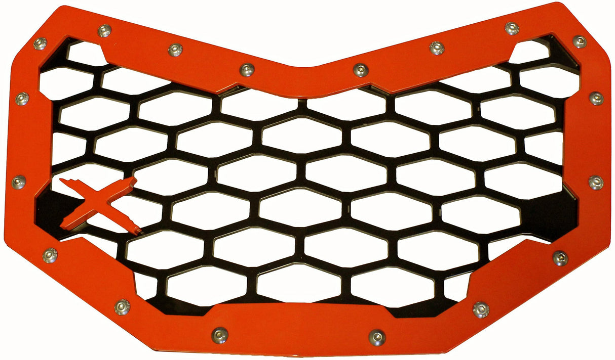 MODQUADMq Front Grill Blk/Red W Red Can Am X3 LogoCA-FG-X3-RD