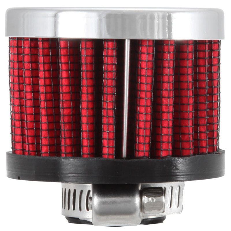 K&N Clamp On Rubber Base Crankcase Vent Filter 0.5in Flange ID 2in OD 1.5in Height 62-1330